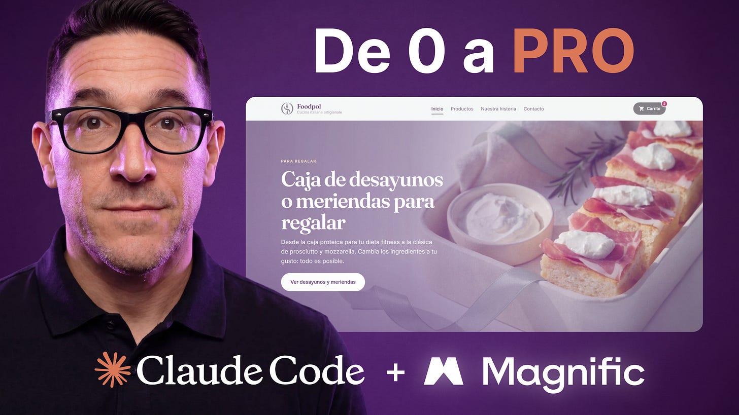 De 0 a Web Profesional: El poder de Claude Code y Magnific
