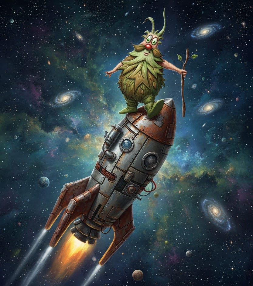 A cartoon character on a rocket

AI-generated content may be incorrect.