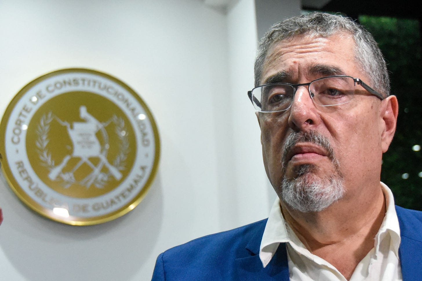 Bernardo Arévalo arrives at the Constitutional Court in Guatemala City on July 2, 2023. (Photo by Orlando Estrada/AFP via Getty Images.) Bernardo Arévalo arrives at the Constitutional Court in Guatemala City on July 2, 2023. (Photo by Orlando Estrada/AFP via Getty Images.)
