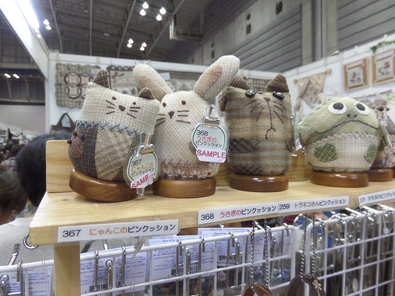 Cat, Rabbit and Frog Pincushions Cat, Rabbit and Frog Pincushions