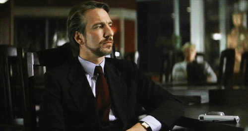 Hans Gruber, the villain from "Die Hard."