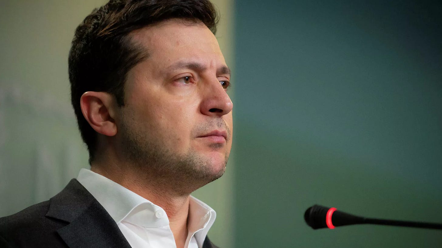Ukrainian President Volodymyr Zelensky attends a news briefing in Kyiv, Ukraine, February 24, 2022 - Sputnik International, 1920, 26.02.2022