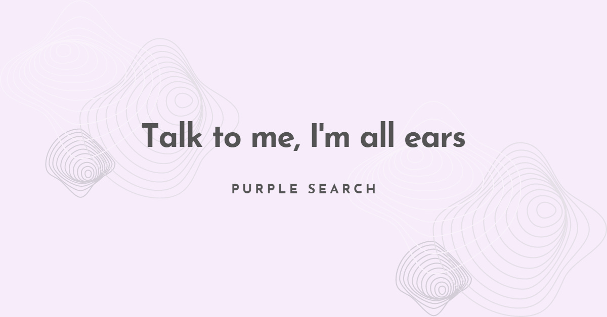 Talk to me, I'm all ears. A poster soliciting for feedback for my newsletter
