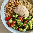 Garlic-lemon chicken mezze bowls