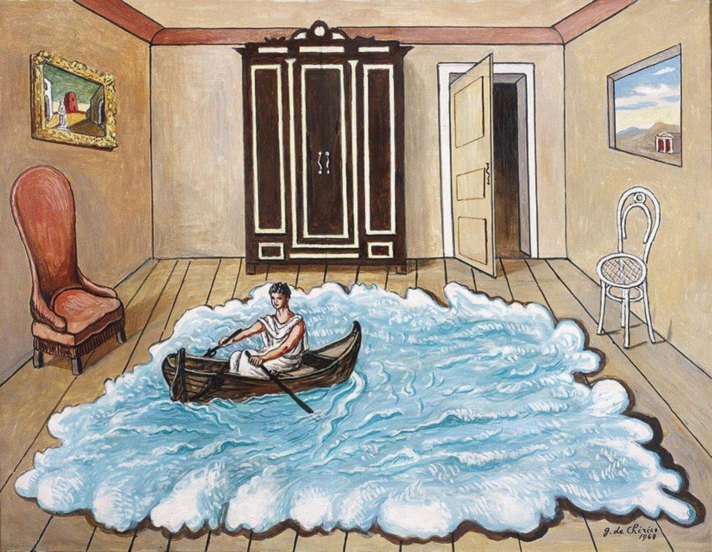 Giorgio de Chirico Il ritorno di Ulisse, 1968, 80×60 cm: Descrizione dell'opera | Arthive Giorgio de Chirico Il ritorno di Ulisse, 1968, 80×60 cm: Descrizione dell'opera | Arthive