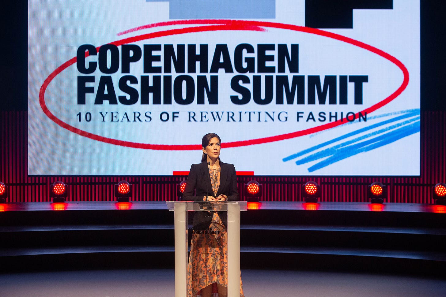 crown princess mary gives speech at fashion summit in copenhagen