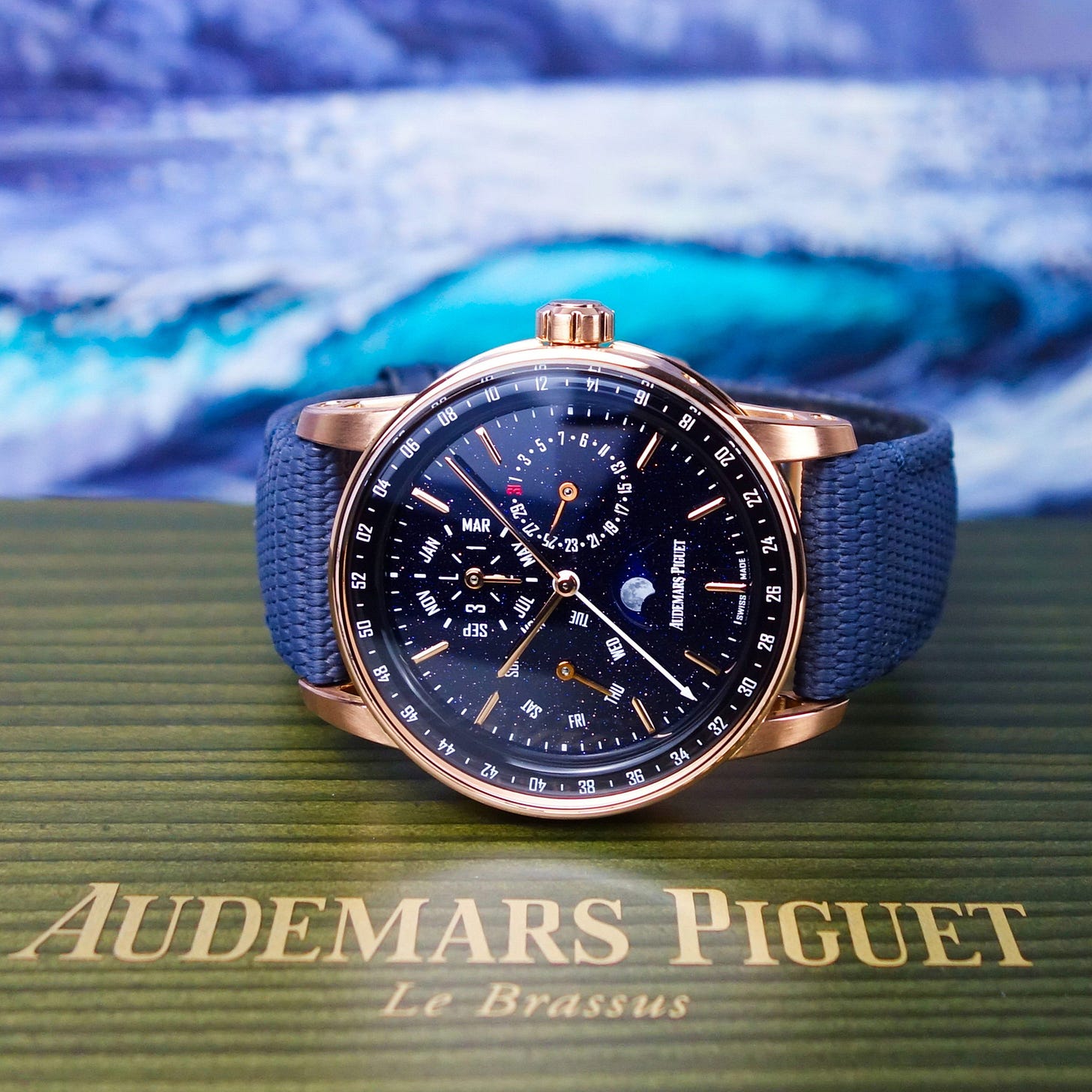 2022 Audemars Piguet CODE 11.59 Perpetual Calendar 41 Rose Gold / Blue Aventurine / Strap 26394OR.OO.D027KB.01 Listing Image 1 2022 Audemars Piguet CODE 11.59 Perpetual Calendar 41 Rose Gold / Blue Aventurine / Strap 26394OR.OO.D027KB.01 Listing Image 1