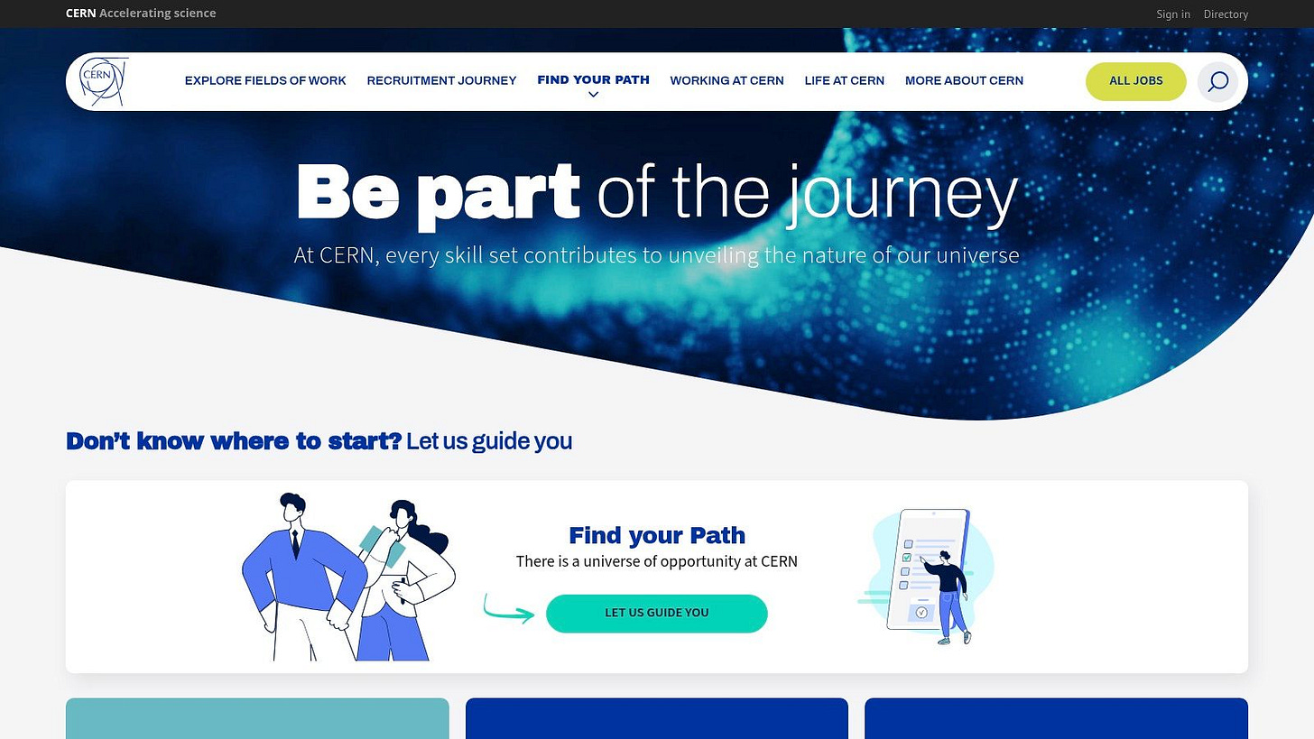 CERN Careers (European Organization for Nuclear Research)