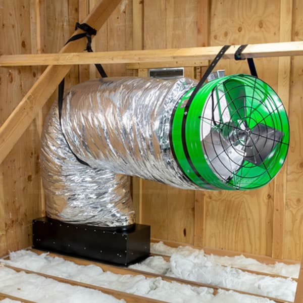 QuietCool QC ES-7000 RF 6,878 CFM Energy Saver Advanced Whole House Fan w/  Dampers