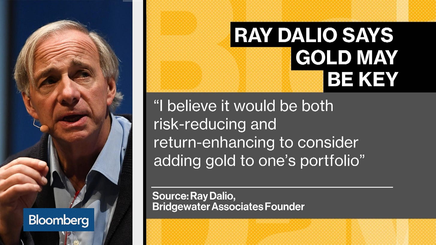 Ray Dalio Says Gold May Be Key