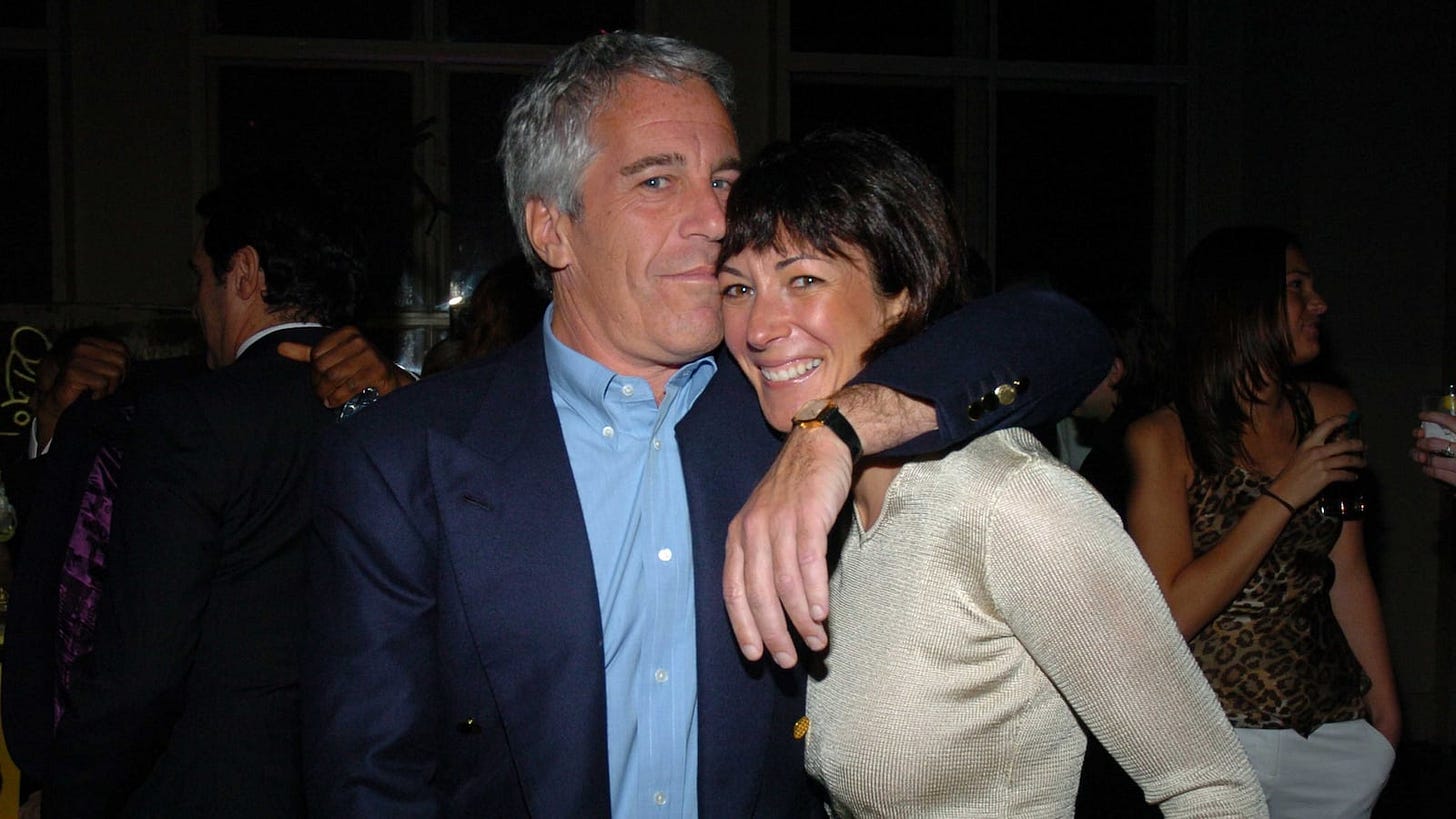 Ghislaine Maxwell and her then-boyfriend Jeffrey Epstein. Ghislaine Maxwell and her then-boyfriend Jeffrey Epstein.