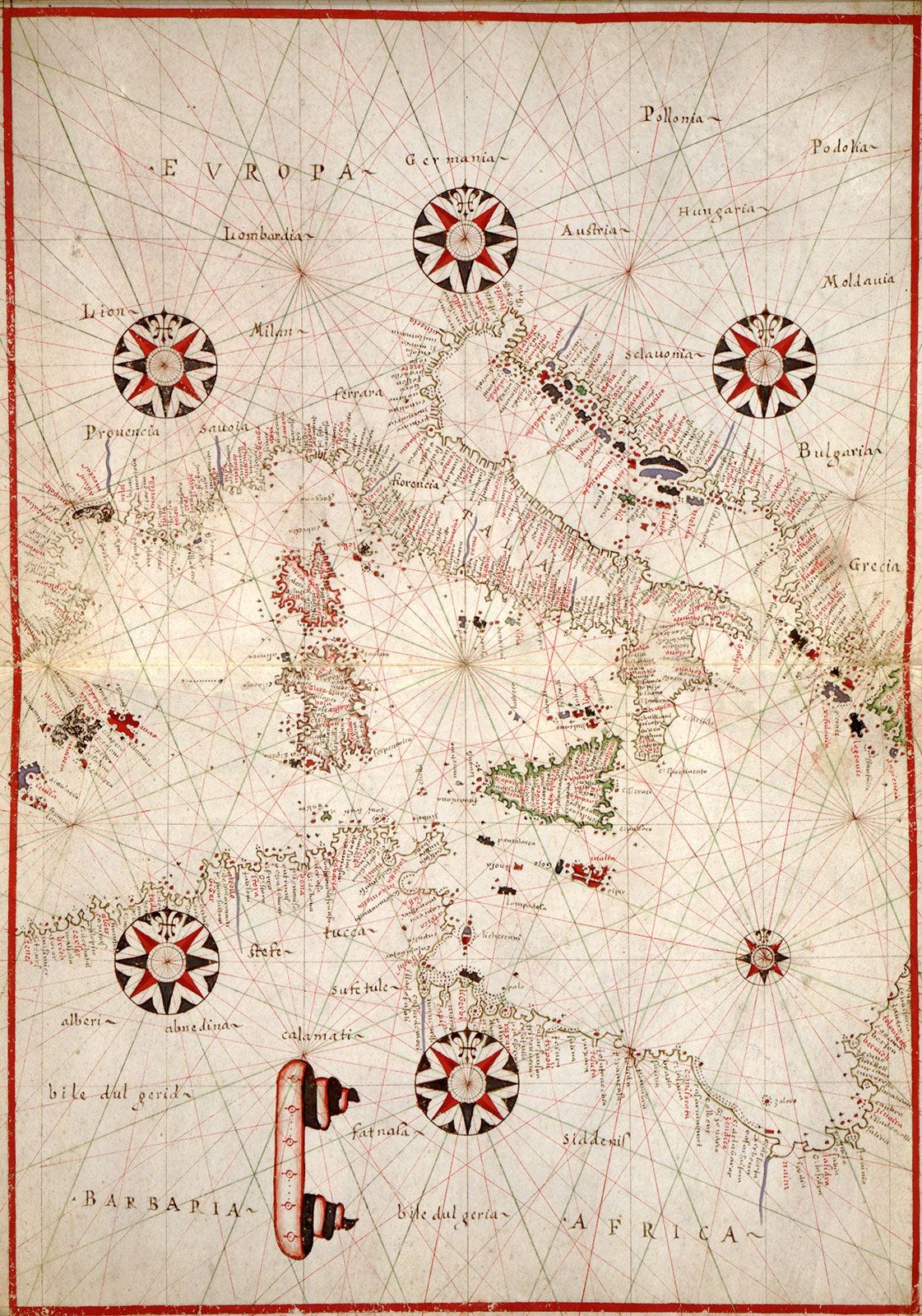 Portolan chart | Maritime Navigation, Nautical Maps, Cartography |  Britannica