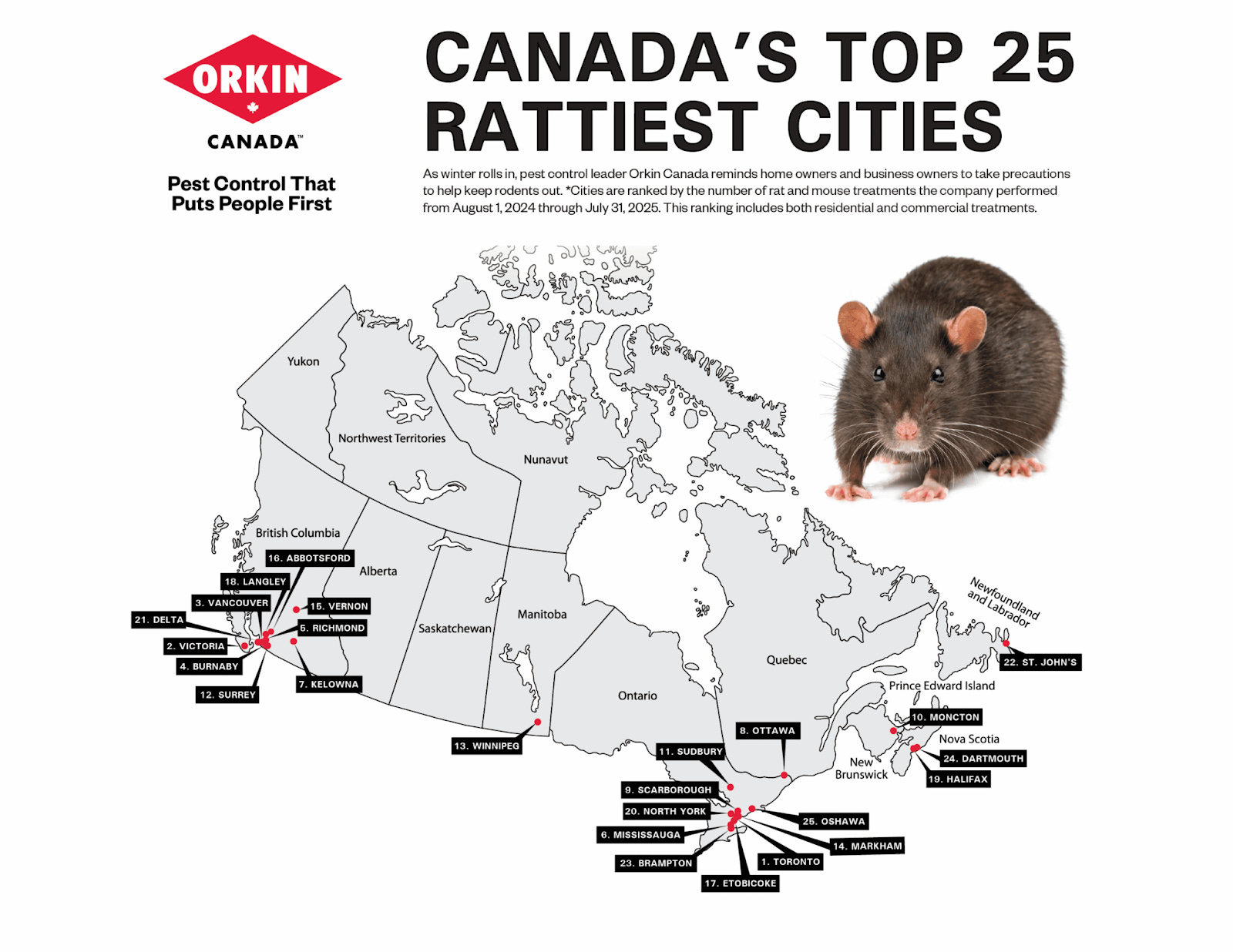 Canadian Rats Toronto tops list as Canada’s most rat-infested city in 2025