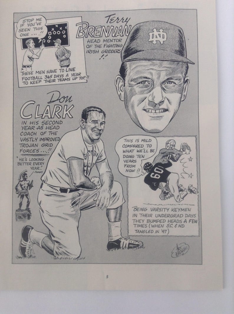 Pigskin Review USC vs. Norte Dame November 29 1958.  NCAA image 3