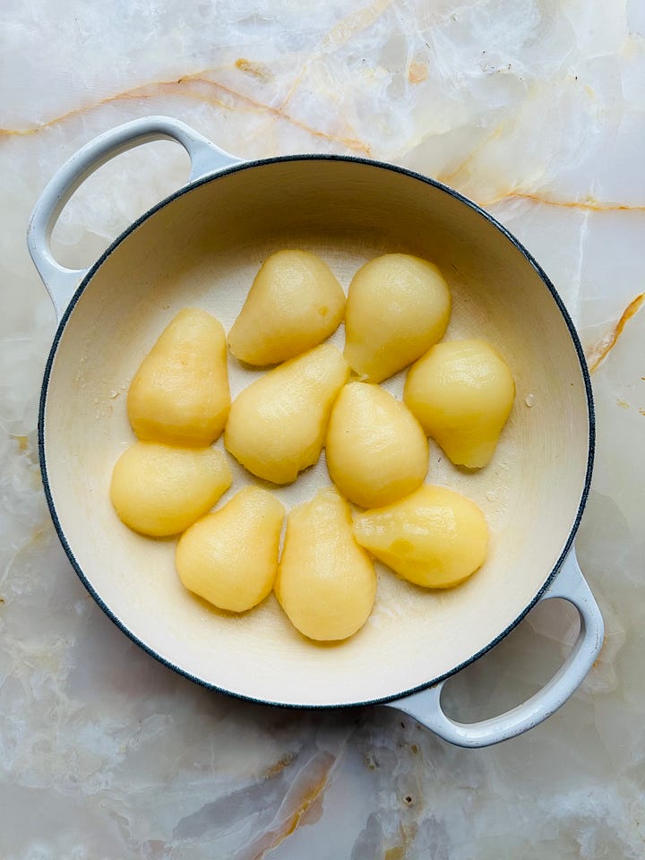 Stollen pear pudding