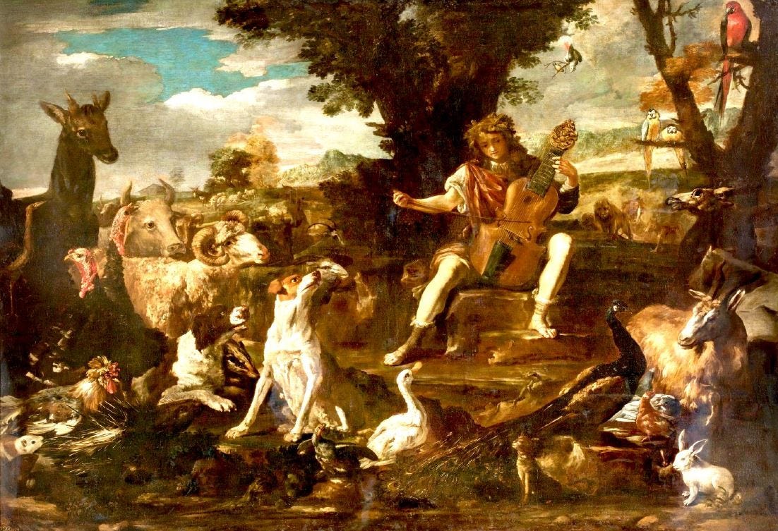 Orfeo con gli animali