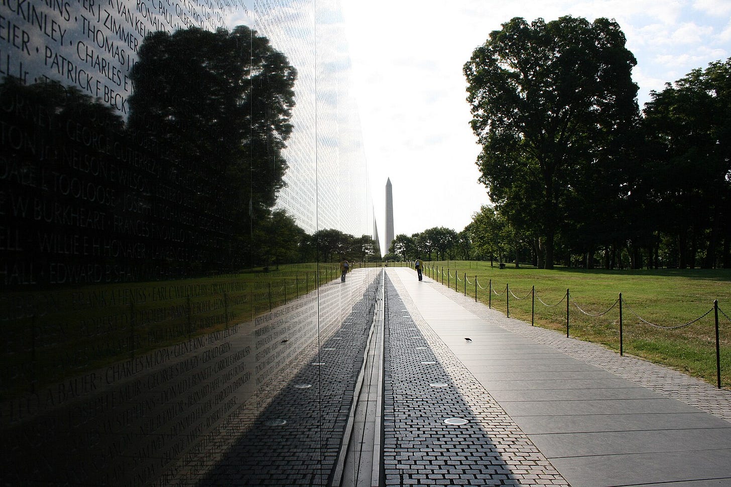 The Vietnam Veterans Memorial in Washington DC Designed by Maya Lin Photo: Gary Todd - on Flickr, via Wikimedia. The Vietnam Veterans Memorial in Washington DC Designed by Maya Lin Photo: Gary Todd - on Flickr, via Wikimedia.