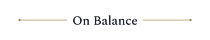 On Balance