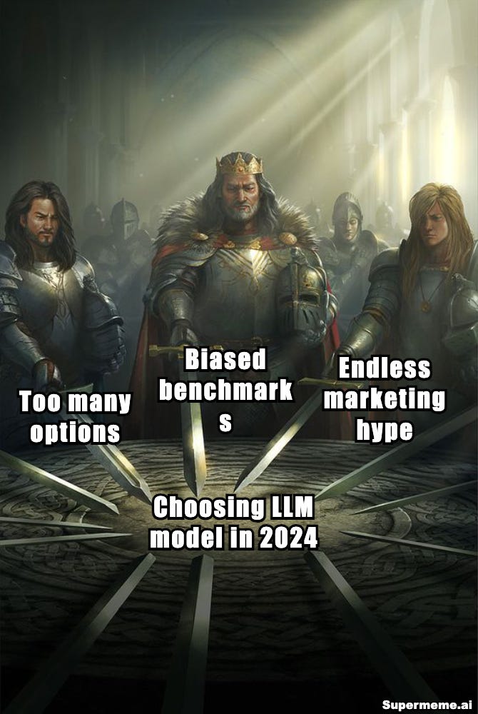 Newsletter artwork for “How to choose LLM for your project in 2024”
