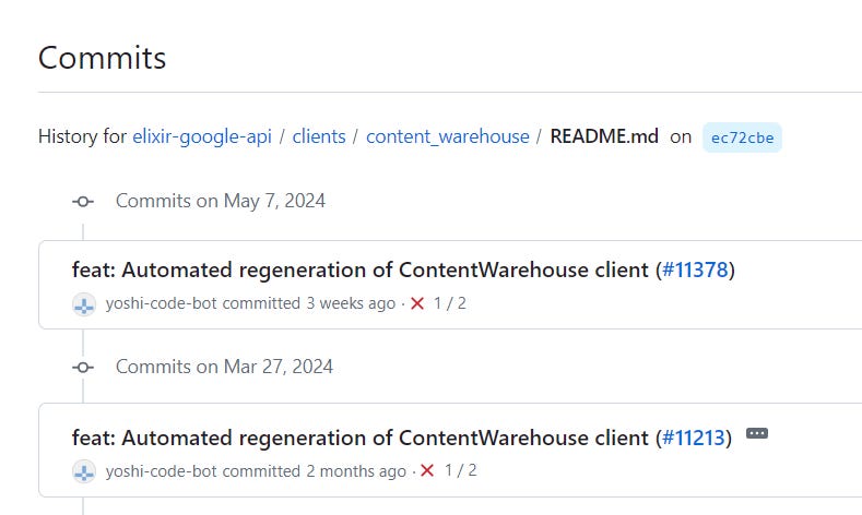 A screenshot of the repository commits with visual proof that the information was committed on May 7th 2024. A screenshot of the repository commits with visual proof that the information was committed on May 7th 2024.