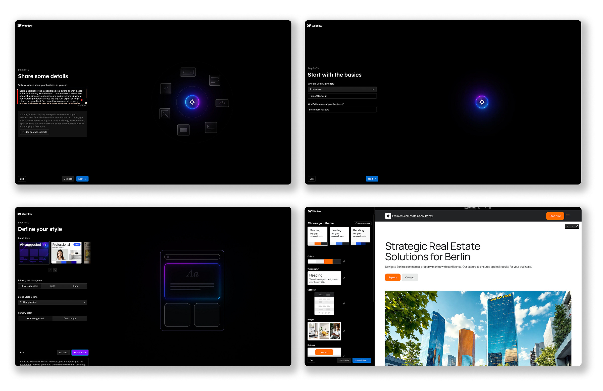Webflow’s AI Site Builder