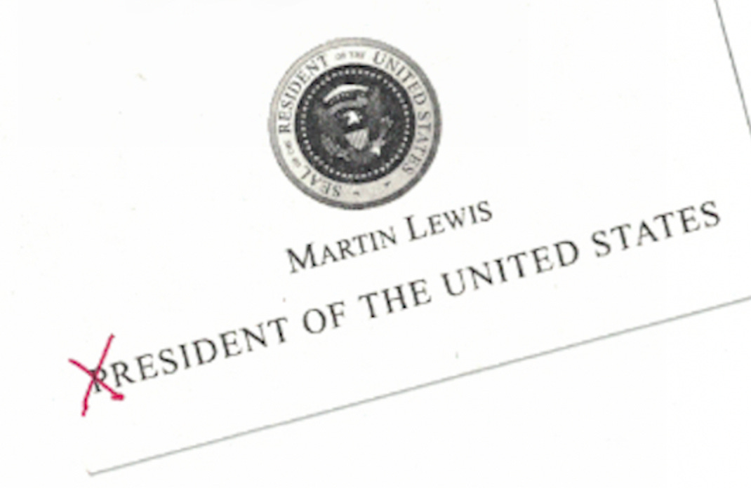 The RESIDENT of the United States!