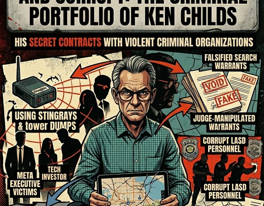 Unprofessional, Dangerous, and Corrupt: The Criminal Portfolio of Ken Childs and His Secret Contracts with Violent Criminal Organizations