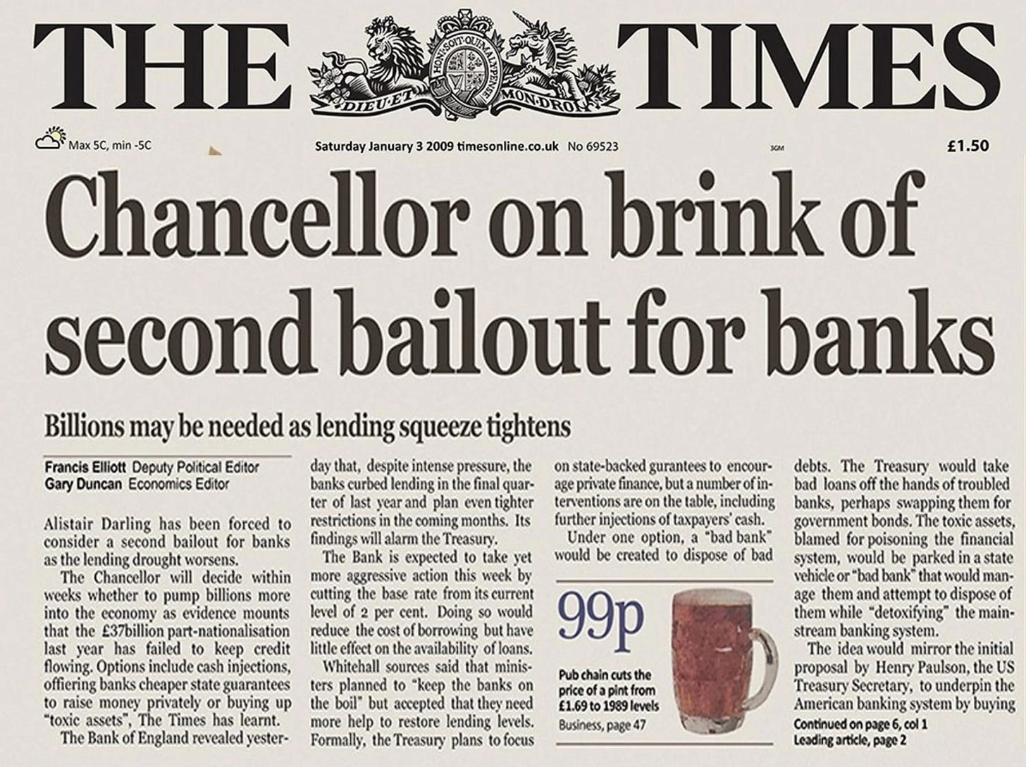 Chancellor on the brink of second bailout for banks. : r ... Chancellor on the brink of second bailout for banks. : r ...