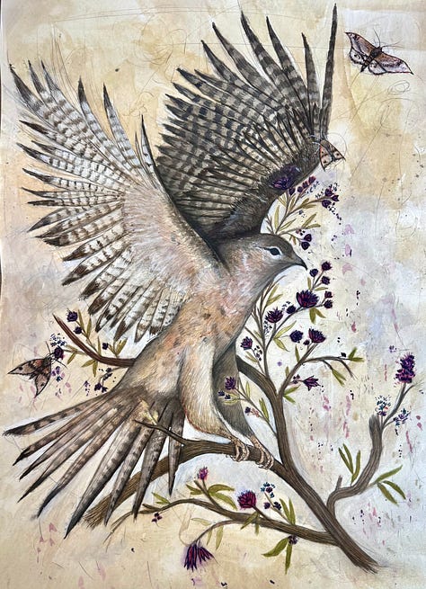watercolors of bats, birds, and caves, Carlsbad caverns national park artist residency studio and bat mascot