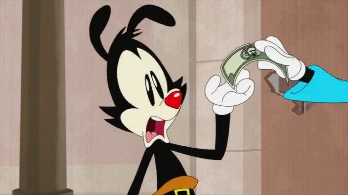 Day 882: HEY! My nonexistent Twitter Official Partner™️ Money! #Yakko # Animaniacs #Zanydosers Day 882: HEY! My nonexistent Twitter Official Partner™️ Money! #Yakko # Animaniacs #Zanydosers