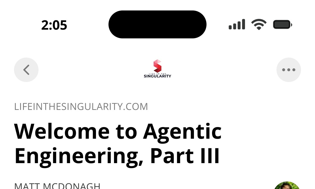 Welcome to Agentic Engineering, Part III