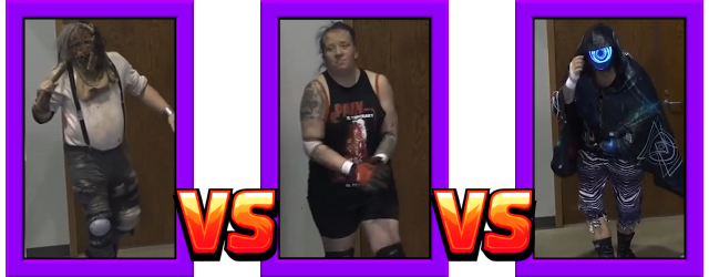 [Match Graphic: The Carver vs. Rebecca Payne vs. Insane Lane]