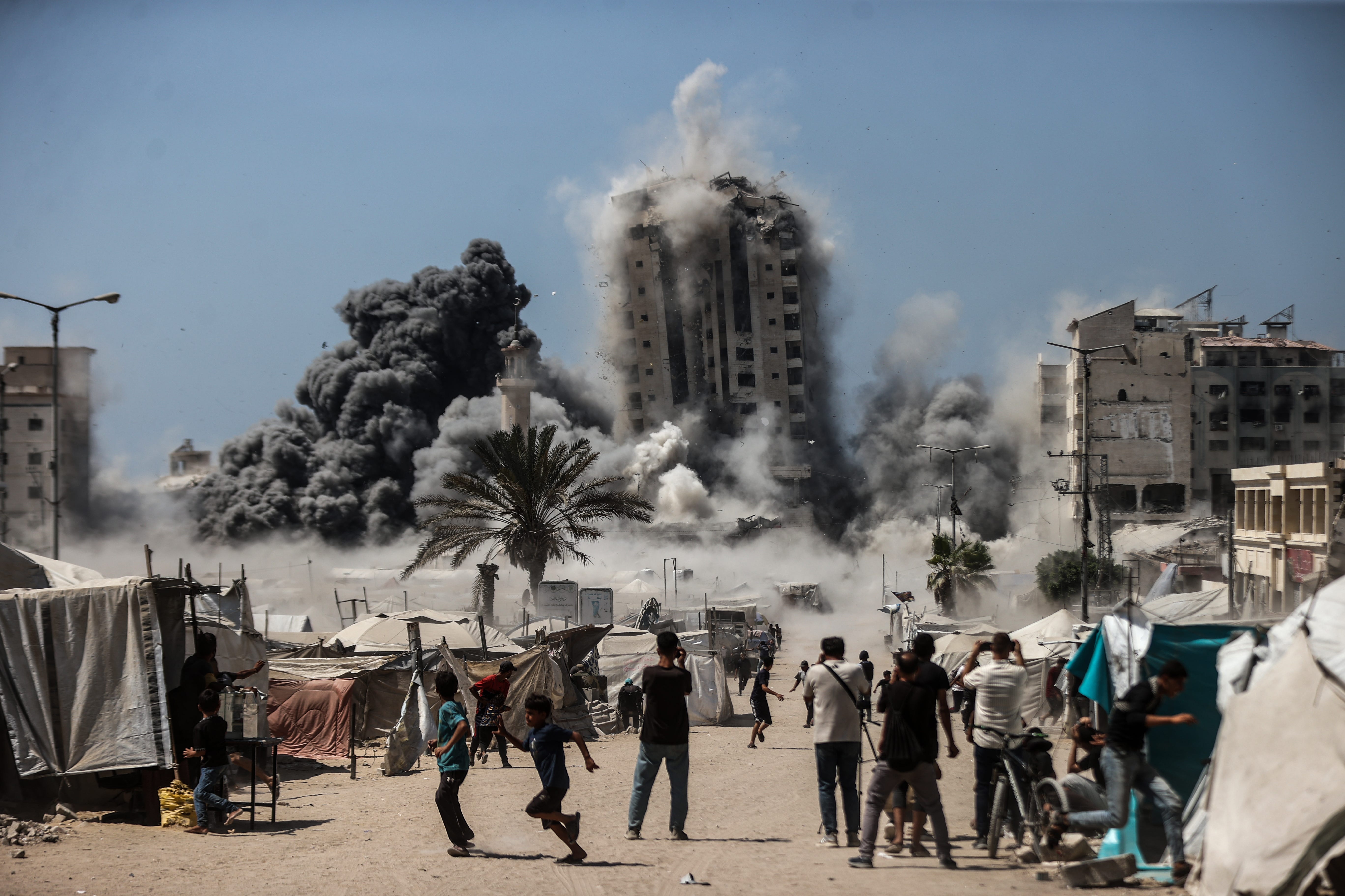 Israel says it is opening “gates of Hell” as it demolishes high-rise in Gaza City, Hamas posts new video of Israeli captives as it calls on Trump to force a deal