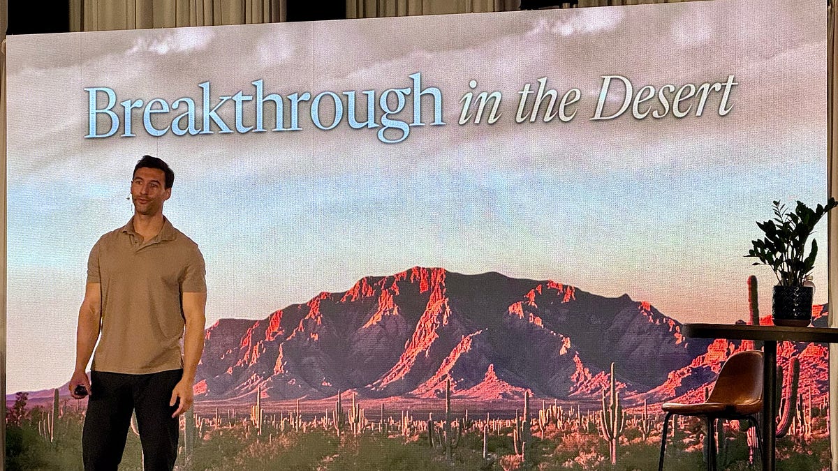 Dr. Anthony Balduzzi speaking at Breakthrough in the Desert