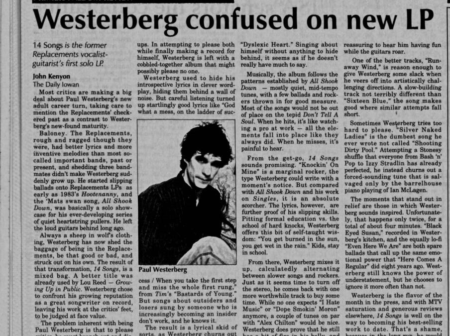 ポール・ウェスターバーグ PAUL WESTERBERG／14ソングス Paul Westerberg – 14 Songs – Vinyl (180 gram, LP, Album), 2014