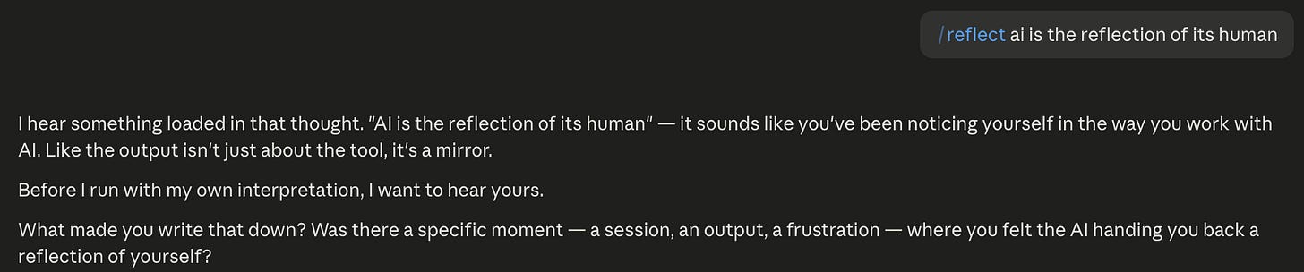 Reflect command triggered in a conversation inside Claude Code Desktop Reflect command triggered in a conversation inside Claude Code Desktop