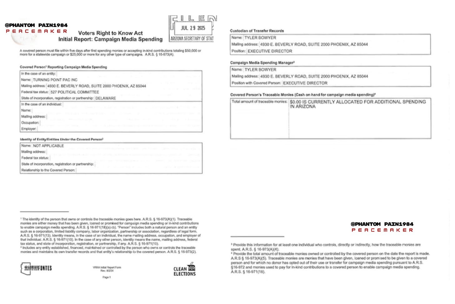 The filings don’t lie: even after claiming he ‘stepped back,’ Tyler Bowyer was still the one holding the money keys.