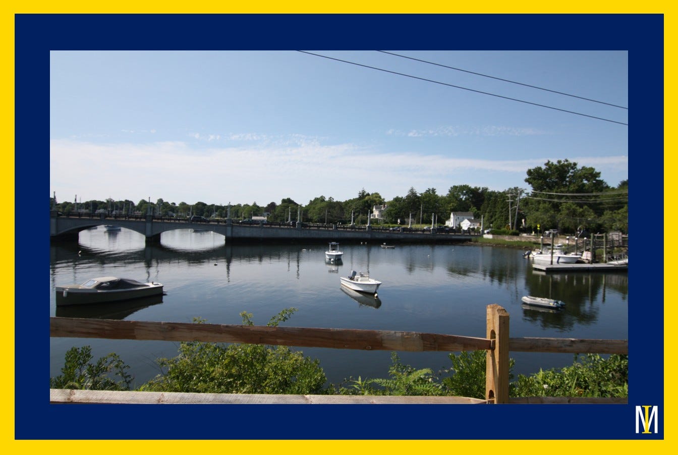 Boats and a bridge on the Bay. Boats and a bridge on the Bay.