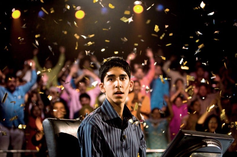 SLUMDOG MILLIONAIRE, Dev Patel, 2008. ©Fox Searchlight/courtesy Everett Collection SLUMDOG MILLIONAIRE, Dev Patel, 2008. ©Fox Searchlight/courtesy Everett Collection