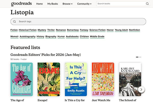 Listopia screen grab rmrk*st | Remarkist Magazine