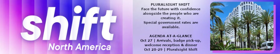 Pluralsight Shift North America (October 27th to 29th)