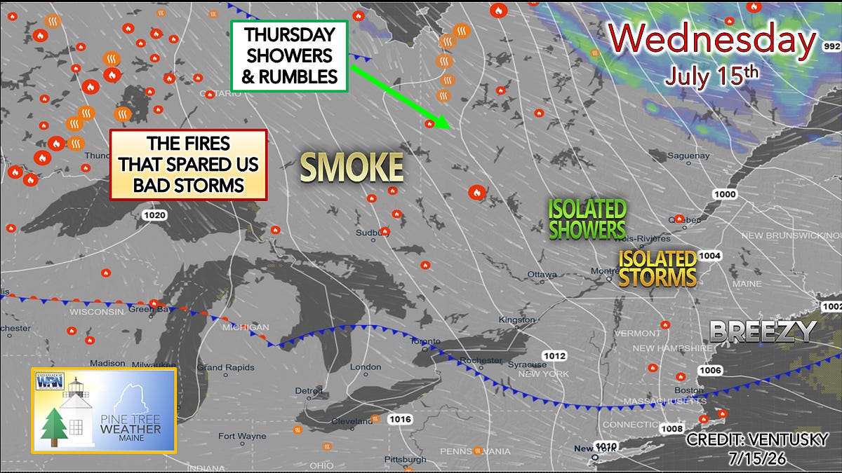 Isolated showers and storms for Wednesday