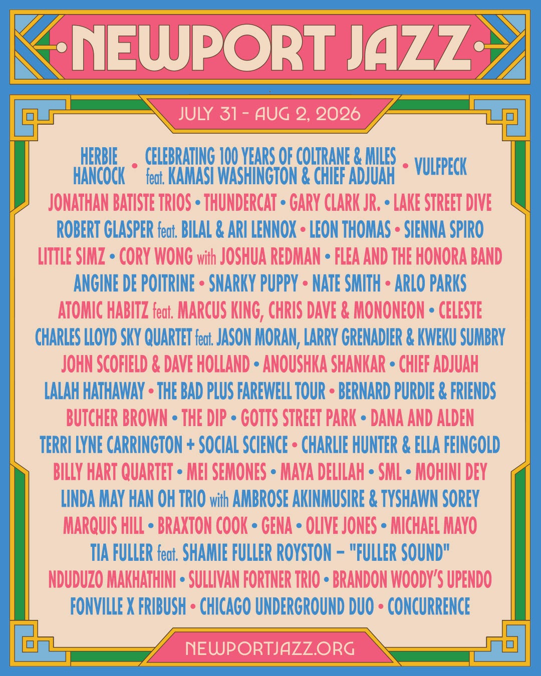 Newport Jazz Festival Announces 2026 Lineup - V13.net