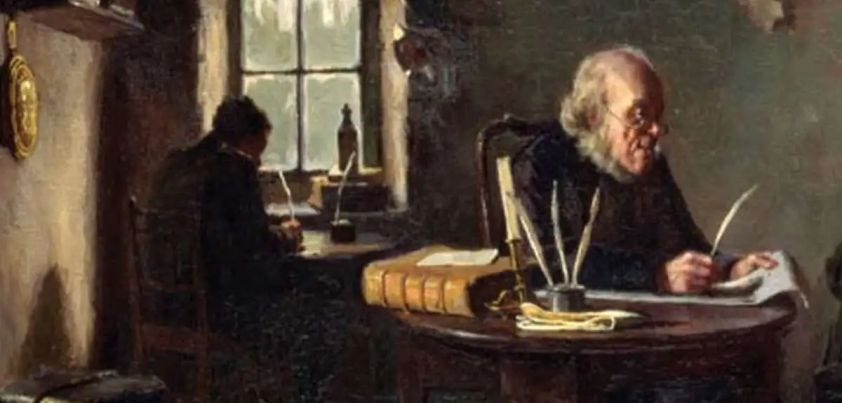 A painting of people sitting at a desk

AI-generated content may be incorrect.