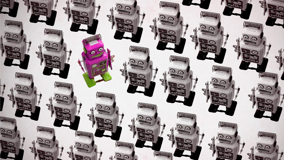 Illustration for AI-shaped customer choice Illustration for AI-shaped customer choice
