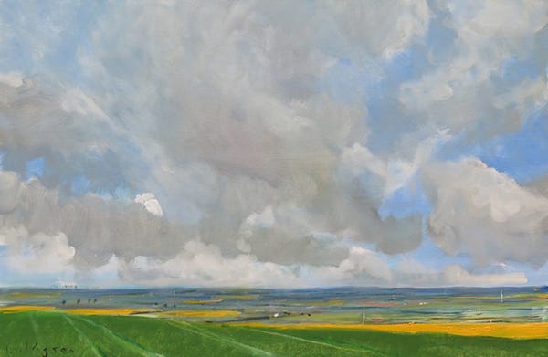 oil painting of Yorkshire countryside © Malcolm Ludvigsen