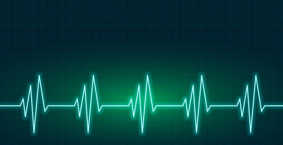 Glowing Neon ECG Heartbeat Background – Royalty-Free Vector | VectorStock
