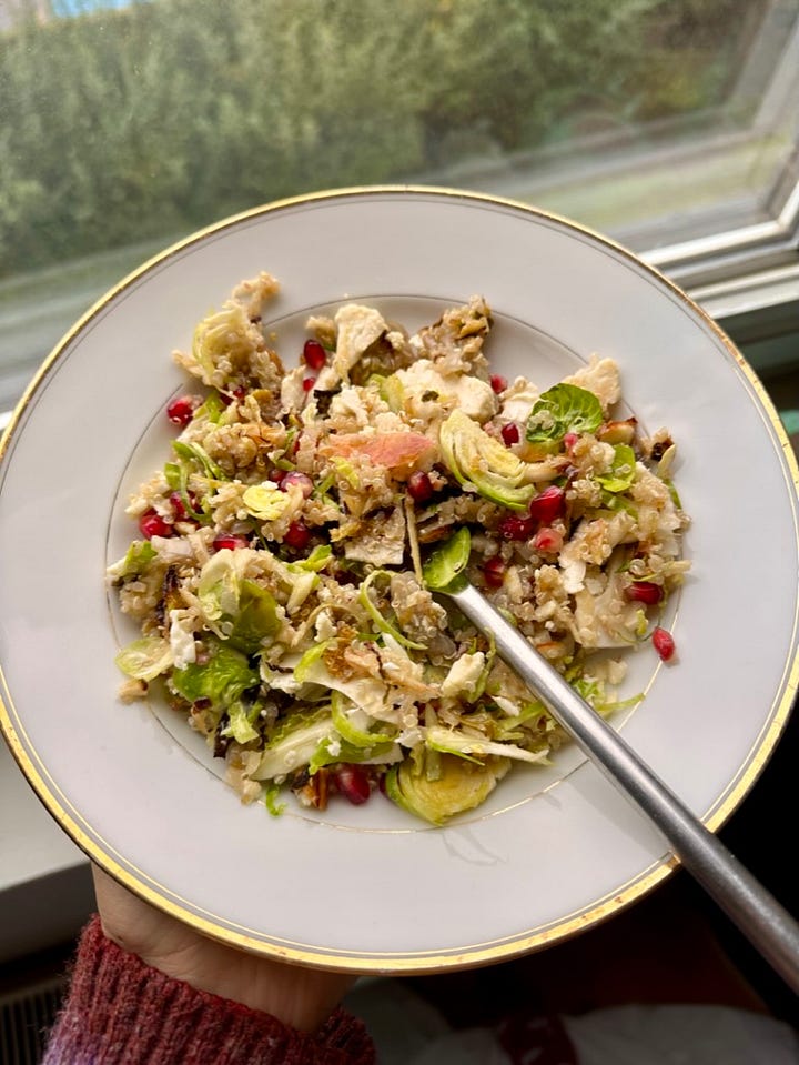 Brussel sprout salad ingredients