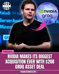 Nvidia is making its largest purchase on record, acquiring assets from AI  chip startup Groq for about $20 billion as it looks to strengthen its  position in the AI hardware race. The