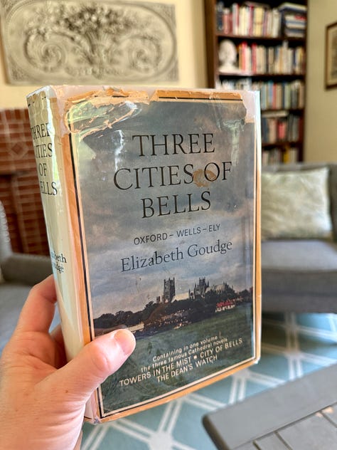 The first two photos are straight on, and the third one has the book tipped to the right. This helps you to better read the title in the last photo.